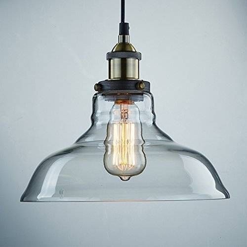 Newhouse Lighting Rustic Vintage Hanging Glass Pendant Lamp Kit With Rustic Glass Pendant Lights (Photo 10 of 15)