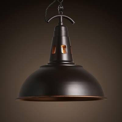 Oil Rubbed Bronze 1 Light Bowl Shape Industrial Pendant Light In Oil Rubbed Bronze Pendant Lights (View 2 of 15)