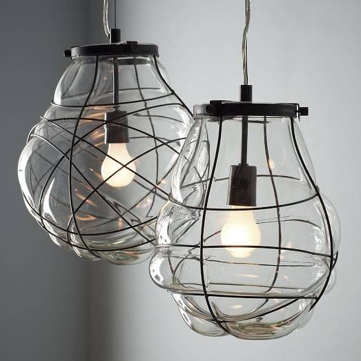 Organic Blown Glass Pendant | West Elm Intended For West Elm Pendant Lights (Photo 15 of 15)