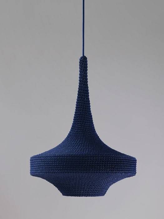 Organic Modern Crocheted Lamps From London – Remodelista In Navy Pendant Lights (View 3 of 15)