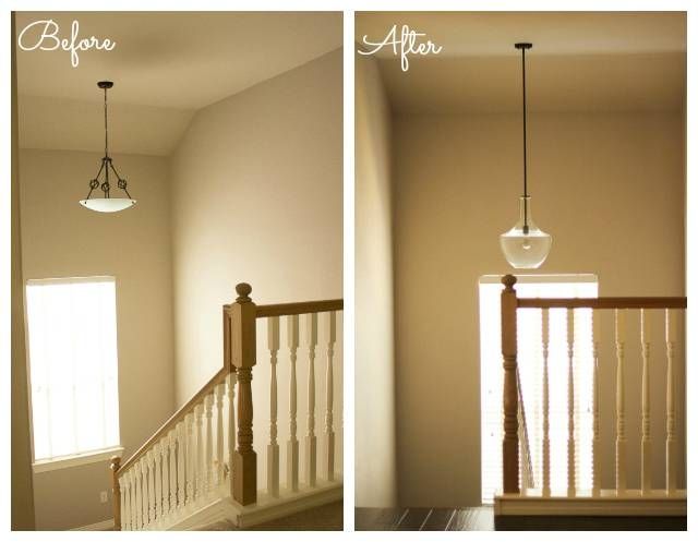 Our Updated Lighting | Design Improvised Intended For Stairwell Pendant Lights (View 15 of 15)