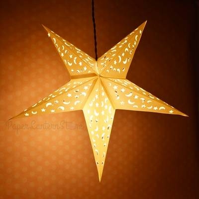 Paper Star Lanterns – Star Lamps – Star Lights Throughout Paper Star Pendant Lights (Photo 1 of 15)