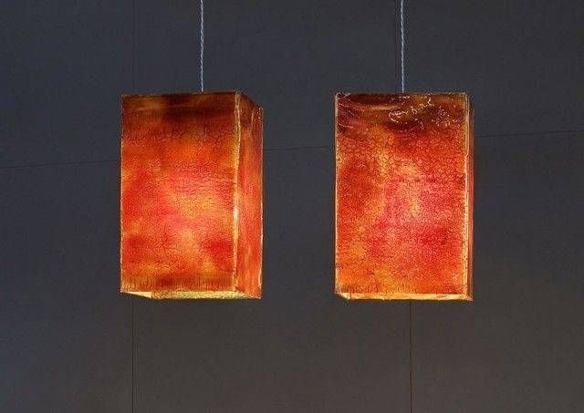Pendant Lamp / Contemporary / Glass / Custom – Peleg: Shavit With Orange Glass Pendant Lights (View 10 of 15)