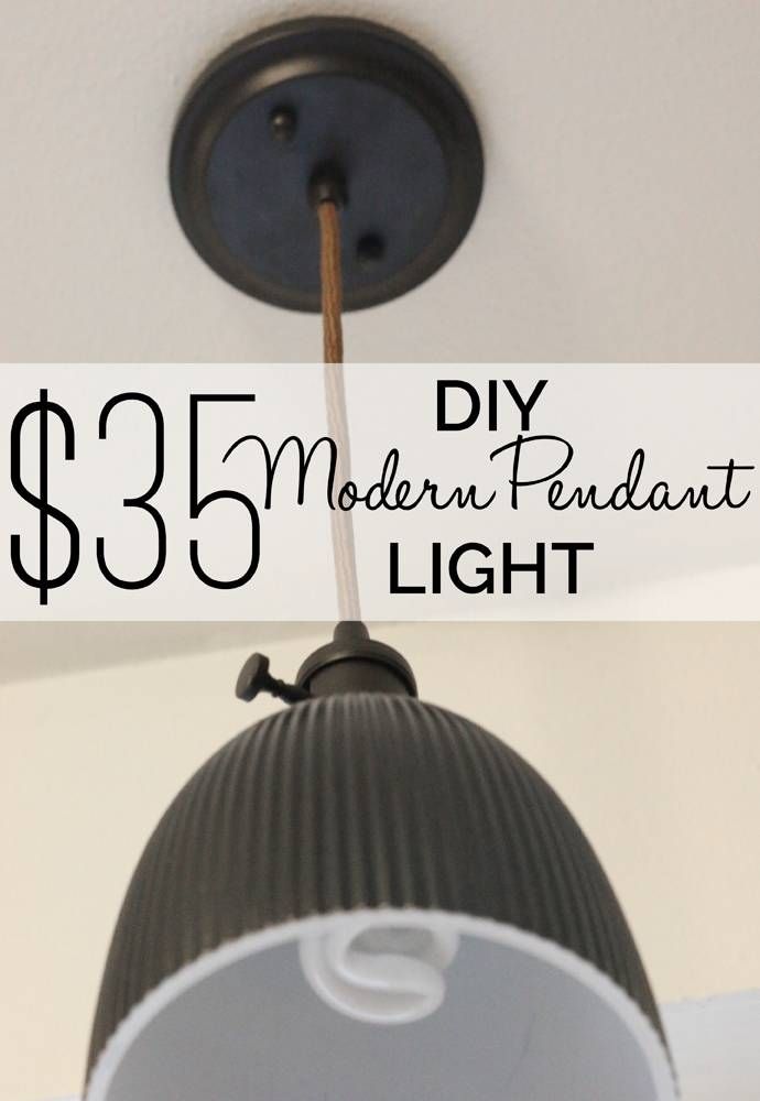 Petite Modern Life – $35 Diy Modern Pendant Light – Petite Modern Life Within Diy Pendant Lights (View 11 of 15)
