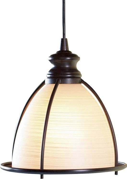 Plow & Hearth Screw In Brushed Bronze And Glass Cage Pendant Light In Screw In Pendant Lights Fixtures (Photo 14 of 15)