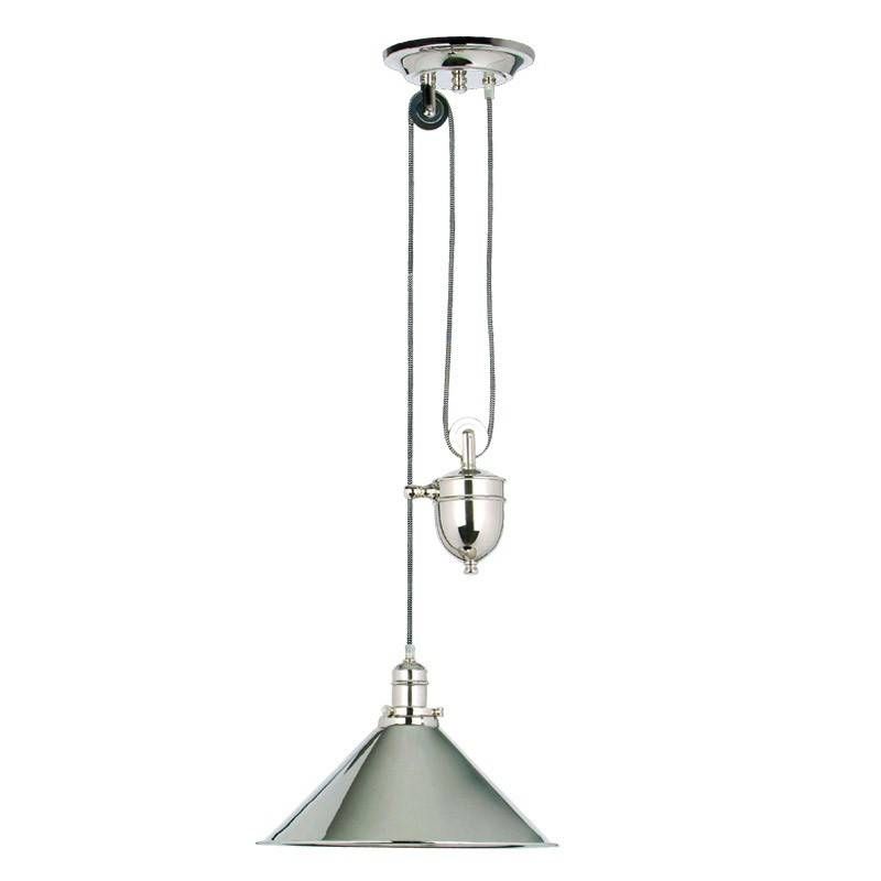 Provence Rise And Fall Fitting – Polished Nickel – Lighting Direct Intended For Rise And Fall Pendant Lighting (Photo 8 of 15)