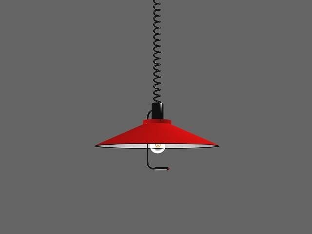 Pull Down Light Fixture 3d Model 3dsmax Files Free Download Throughout Retractable Lights Fixtures (View 10 of 15)