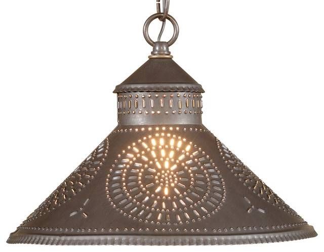 Punched Tin Pendant Shade Light – Mediterranean – Pendant Lighting For Punched Tin Pendant Lights (Photo 1 of 15)