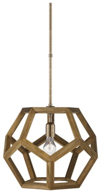 Ralph Lauren Small Dustin Dodecahedron Wood Pendant – Copycatchic Pertaining To Dodecahedron Pendant Lights (Photo 9 of 15)