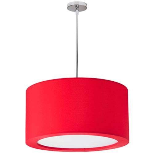 Red Drum Shade Pendant Light | Bellacor With Regard To Red Drum Pendant Lights (Photo 11 of 15)