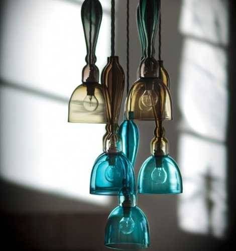 Romantic Interior Decorating With Handmade Colored Glass Lighting Inside Handmade Glass Pendant Lights (View 5 of 15)