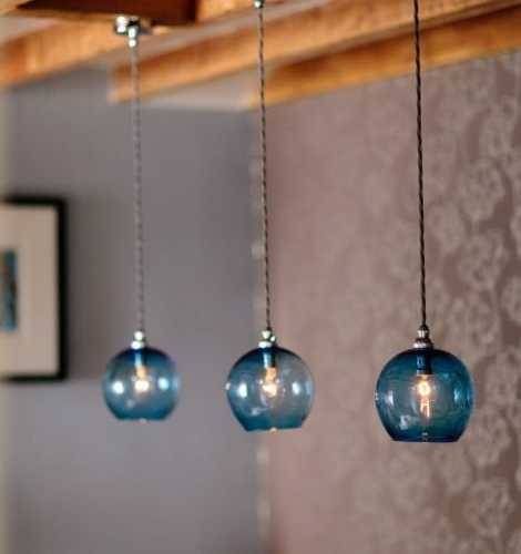 Romantic Interior Decorating With Handmade Colored Glass Lighting Regarding Handmade Glass Pendant Lights (View 8 of 15)
