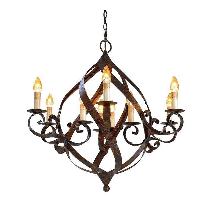 Rustic Wrought Iron Chandeliers – Eimat.co Intended For Wrought Iron Lights Australia (Photo 8 of 15)