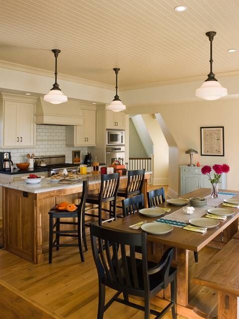 Schoolhouse Pendant Light Kitchen Traditional With Backsplash Blue Intended For Schoolhouse Pendant Lighting For Kitchen (Photo 12 of 15)