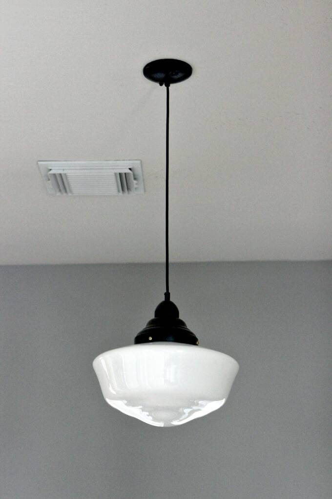 Schoolhouse Pendant Light Solution | Gray House Studio Throughout Schoolhouse Pendant Lights Fixtures (Photo 1 of 15)