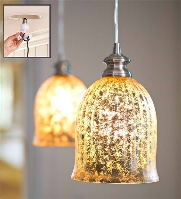 Screw In Mercury Glass Pendant Light | Lamps & Lighting With Screw In Pendant Lights (View 7 of 15)