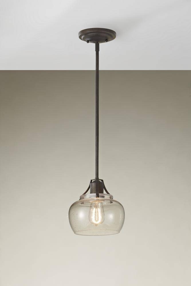 Seeded Glass Pendant Light | Roselawnlutheran With Seeded Glass Mini Pendant Lights (Photo 1 of 15)