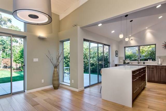 Sloped Ceilings – Midcentury – Kitchen – San Francisco  Bill Pertaining To Sloped Ceiling Pendant Lights (Photo 2 of 15)