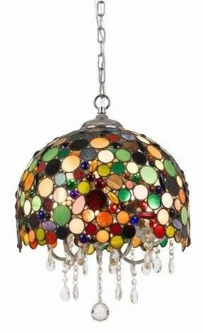 Stained Glass Hanging Pendant Lamp – Foter With Stained Glass Lamps Pendant Lights (Photo 9 of 15)