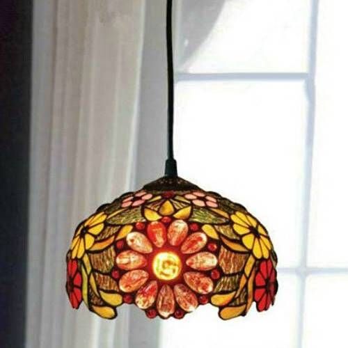 Stained Glass Pendant Light – Hbwonong Regarding Stained Glass Lamps Pendant Lights (Photo 14 of 15)