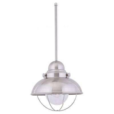 Stainless Steel – Pendant Lights – Hanging Lights – The Home Depot Inside Stainless Steel Pendant Lighting (Photo 1 of 15)