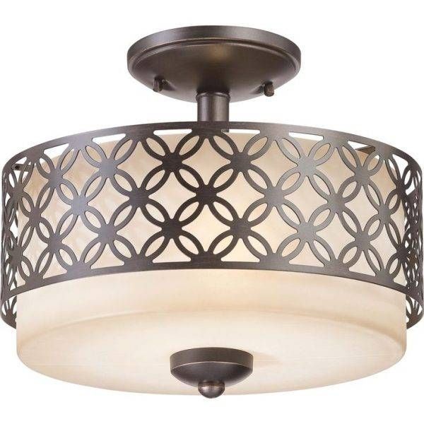 Stunning Flush Mount Kitchen Light Fixture With Warm White Inside White Drum Lights Fixtures (View 15 of 15)