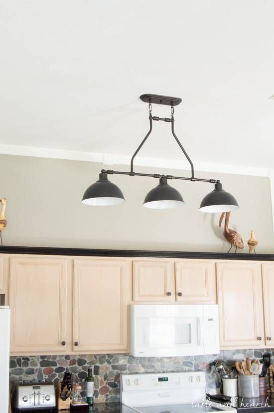 The New Farmhouse Pendant Lights – {t&h Kitchen Makeover} | Table Pertaining To Farmhouse Pendant Lights Fixtures (View 13 of 15)