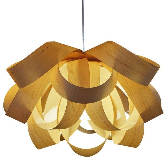 Featured Photo of 15 The Best Wood Veneer Lighting Pendants