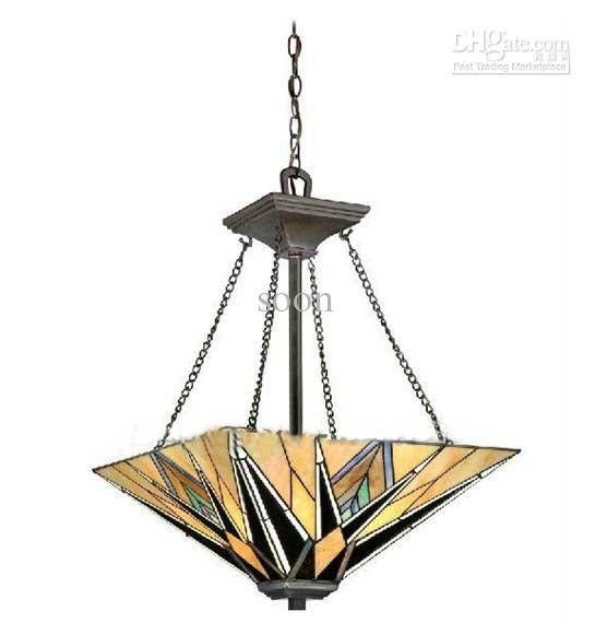 Tiffany Style Stained Glass Pendant Light With 3 Lights Living Intended For Stained Glass Lamps Pendant Lights (Photo 15 of 15)