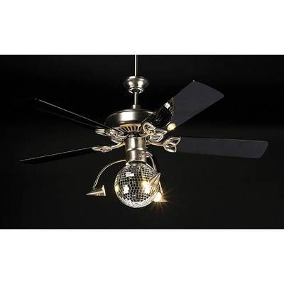 Transform Your Room Into Disco Hall With Disco Ball Ceiling Fan Pertaining To Disco Ball Ceiling Lights Fixtures (Photo 4 of 15)