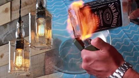 Upcycle Old Liquor Bottles Into This Incredible Diy Lighting Within Liquor Bottle Pendant Lights (Photo 14 of 15)