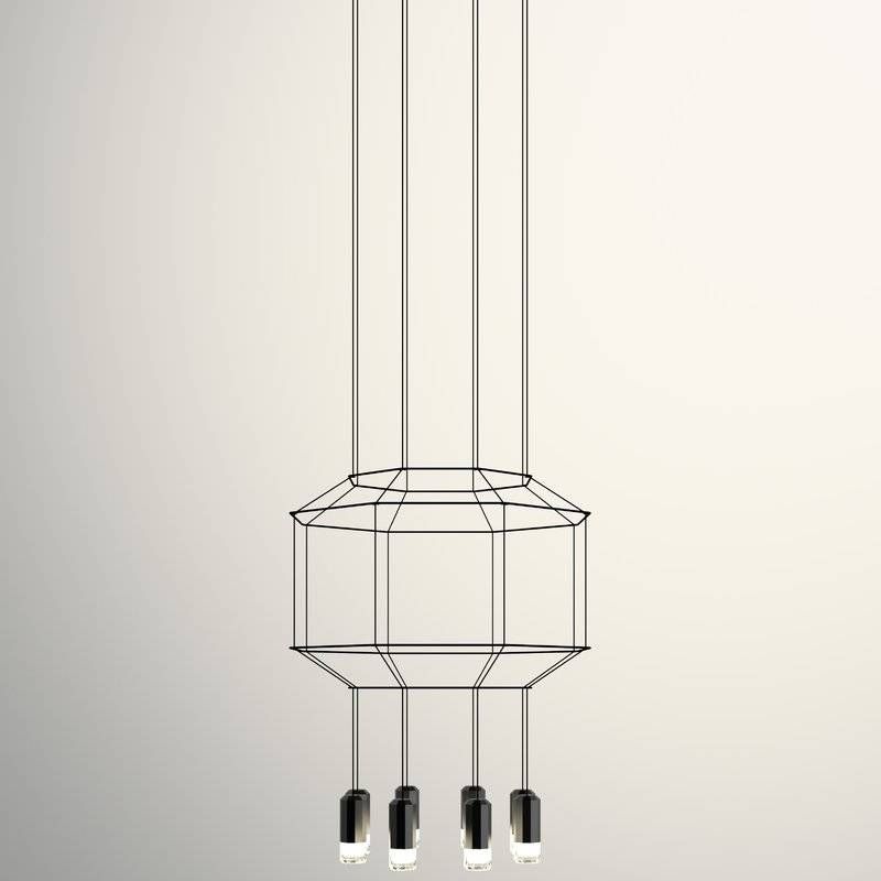 Vibia Wireflow 3d Octagon 8 Light Geometric Pendant & Reviews Inside Octagon Pendant Lights (View 10 of 15)