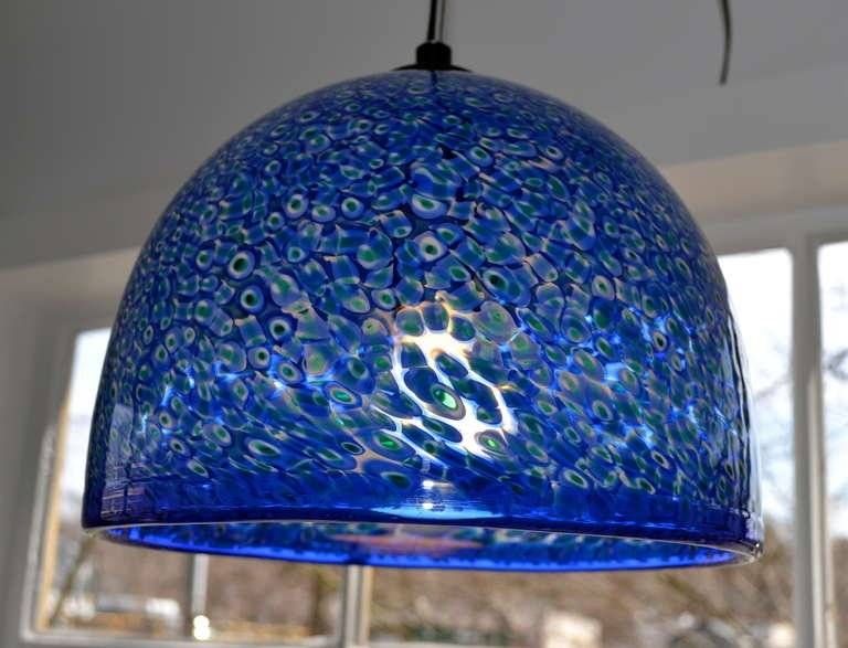 Vibrant Blue Murano Glass Pendant Lightvistosi At 1stdibs Intended For Murano Glass Mini Pendant Lights (View 10 of 15)