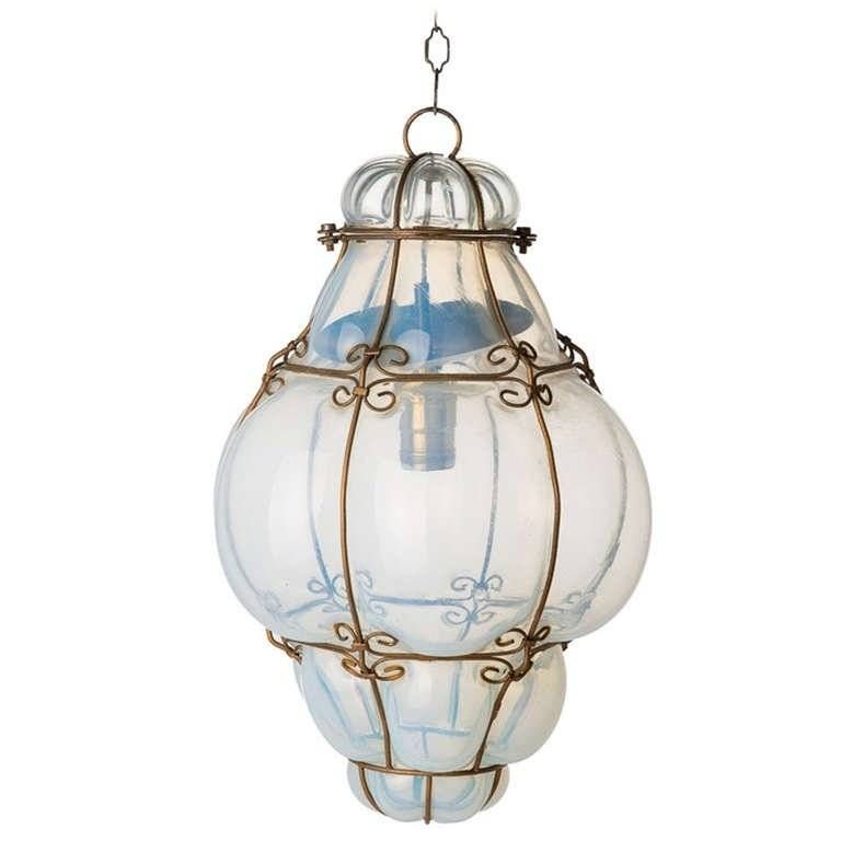 Vintage Hand Blown Seguso Murano Glass Cage Pendant Light At 1stdibs In Murano Glass Pendant Lighting (Photo 13 of 15)