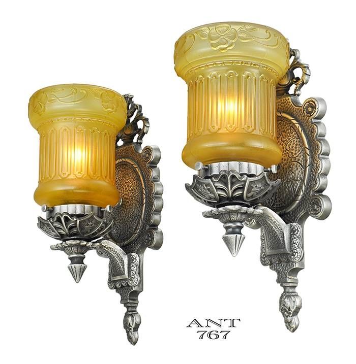 Vintage Hardware & Lighting – Edwardian Pair Wall Sconces Antique With Regard To Edwardian Lights Fixtures (View 13 of 15)