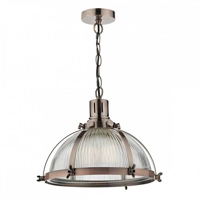 Vintage Industrial Design Ceiling Pendant In Antique Copper Pertaining To Industrial Pendant Lights Fittings (View 4 of 15)
