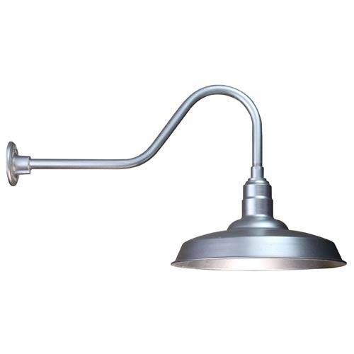 Warehouse Black 16 Inch Outdoor Wall Light Anp Lighting Wall For Galvanized Barn Lights (Photo 12 of 15)