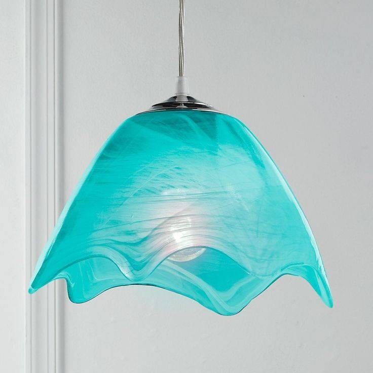 Wavy Glass Pendant Light | Glass Pendants, Pendant Lighting And Within Turquoise Blue Glass Pendant Lights (Photo 11 of 15)