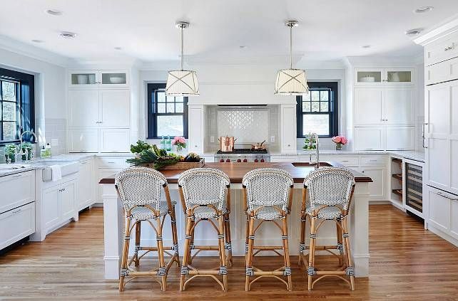 White Breakfast Nook. Home Nook Ideas White Kitchen With Marble Within Grosvenor Lights Pendants (Photo 12 of 15)