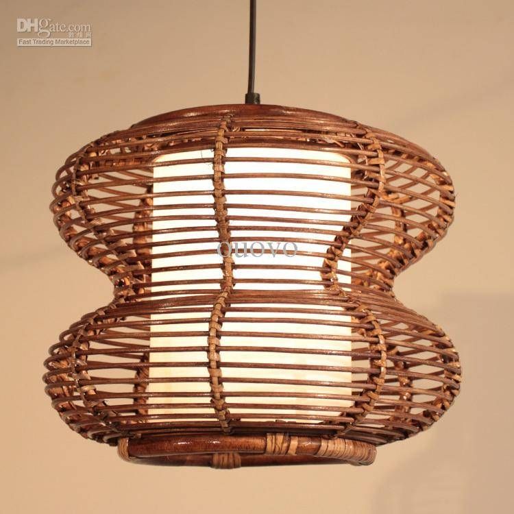 Wicker Pendant Light. Uttermost Knotted Rattan Pendant Light Regarding Epic Lamps Pendant Lights (Photo 10 of 15)