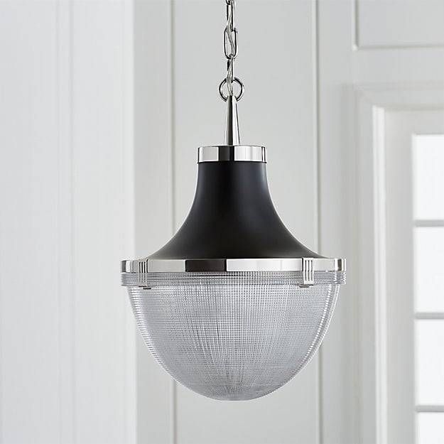 Windsor Polished Nickel Pendant | Crate And Barrel Regarding Polished Nickel Pendant Lights (View 14 of 15)