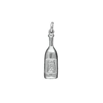 Wine Bottle Charm Sterling Silver With Regard To Wine Bottle Pendants (View 12 of 15)