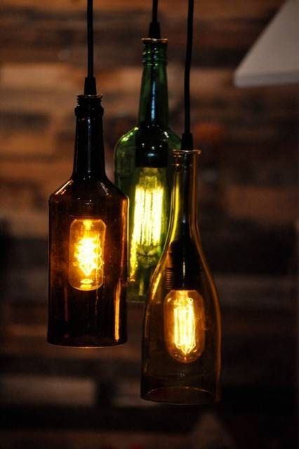Wine Bottle Pendant Light – Hbwonong In Wine Pendant Lights (Photo 1 of 15)