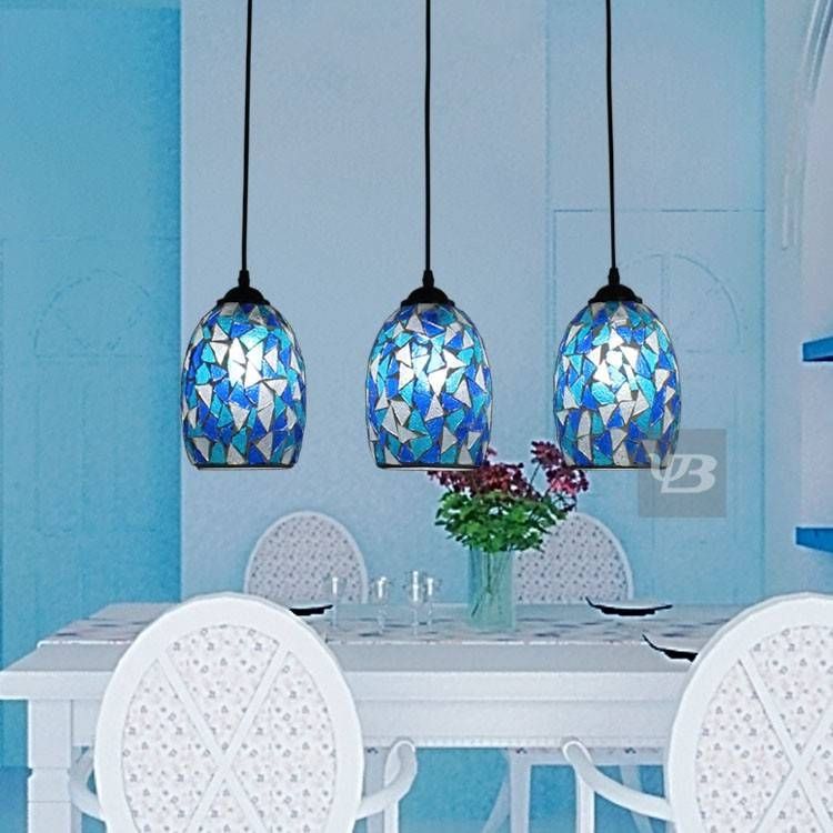 15 Inspirations Blue Pendant Lights For Kitchen