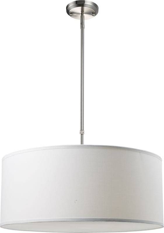 Z Lite 171 24w C Albion Brushed Nickel 10" Tall Drum Pendant With Regard To Brushed Nickel Drum Pendant Lighting (Photo 7 of 15)