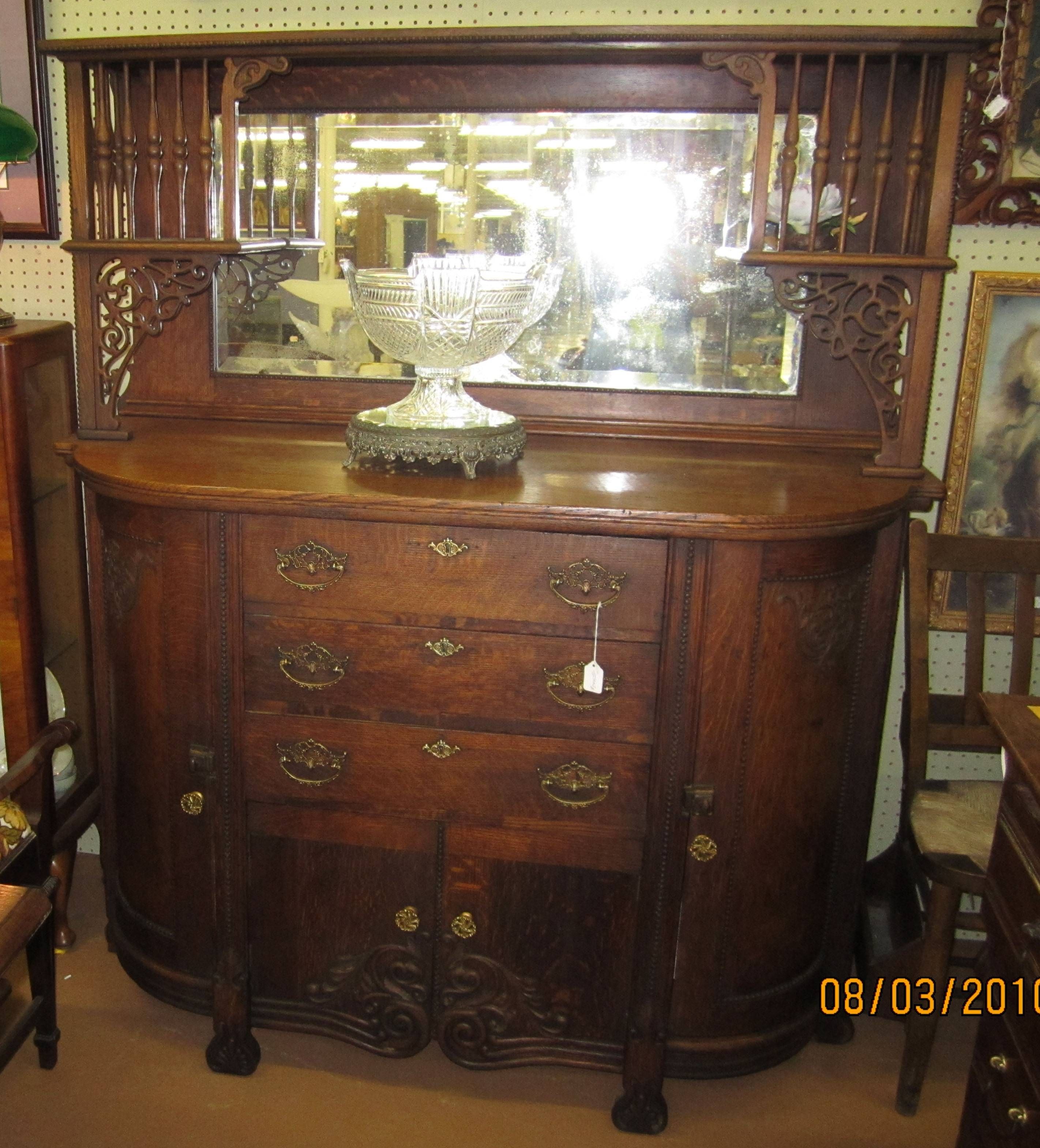 1800's American Oak Sideboard/buffet For Sale | Antiques Regarding Oak Sideboards For Sale (Photo 7 of 15)