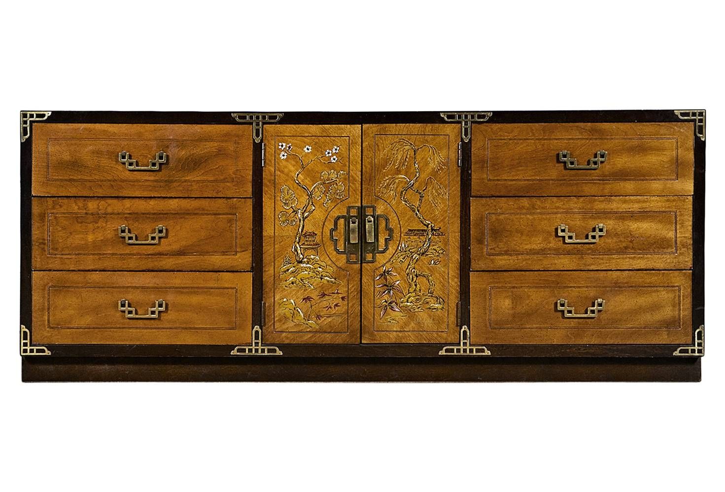 1960s Asian Chinoiserie Credenza | Omero Home Within Chinoiserie Sideboards (Photo 10 of 15)