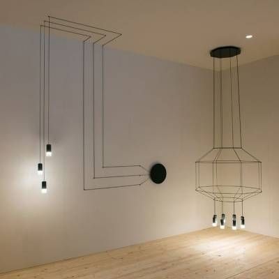 3 Light Wire Designer Long Pendant Lighting – Beautifulhalo In Most Current Long Pendant Lights (Photo 14 of 15)