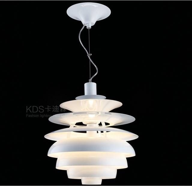 Aliexpress : Buy 40cm White Color Aluminium Lamp Lighting Regarding Newest Ph Snowball Pendants (View 13 of 15)