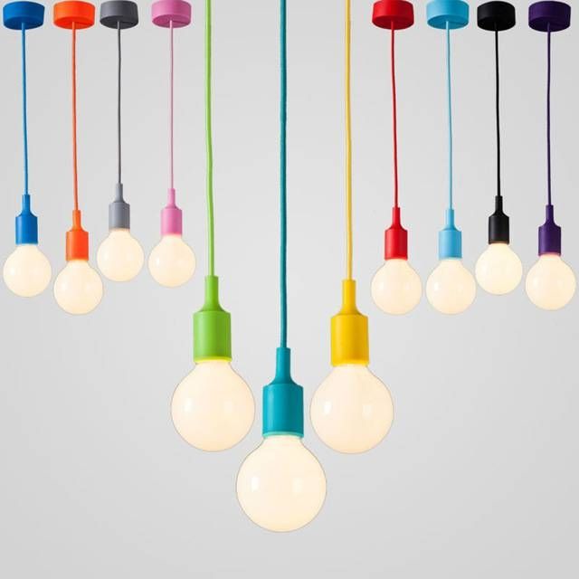 Aliexpress : Buy Colorful Lamp Holder Pendant Light Muuto Lamp Throughout Most Recently Released Muuto E27 Pendant Lamps (Photo 10 of 15)